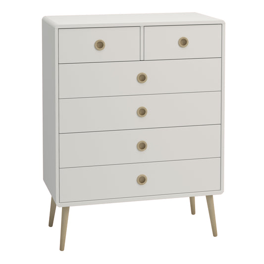 Cote | Furniture Softline Chest of Drawers, 2 + 4 Drawers - Off White Softline, Chest of Drawers 1013600130050