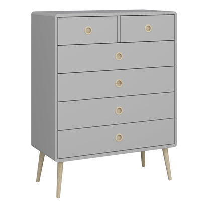 Cote | Furniture Softline Chest of Drawers, 2 + 4 Drawers - Grey Softline, Chest of Drawers 1013600130074