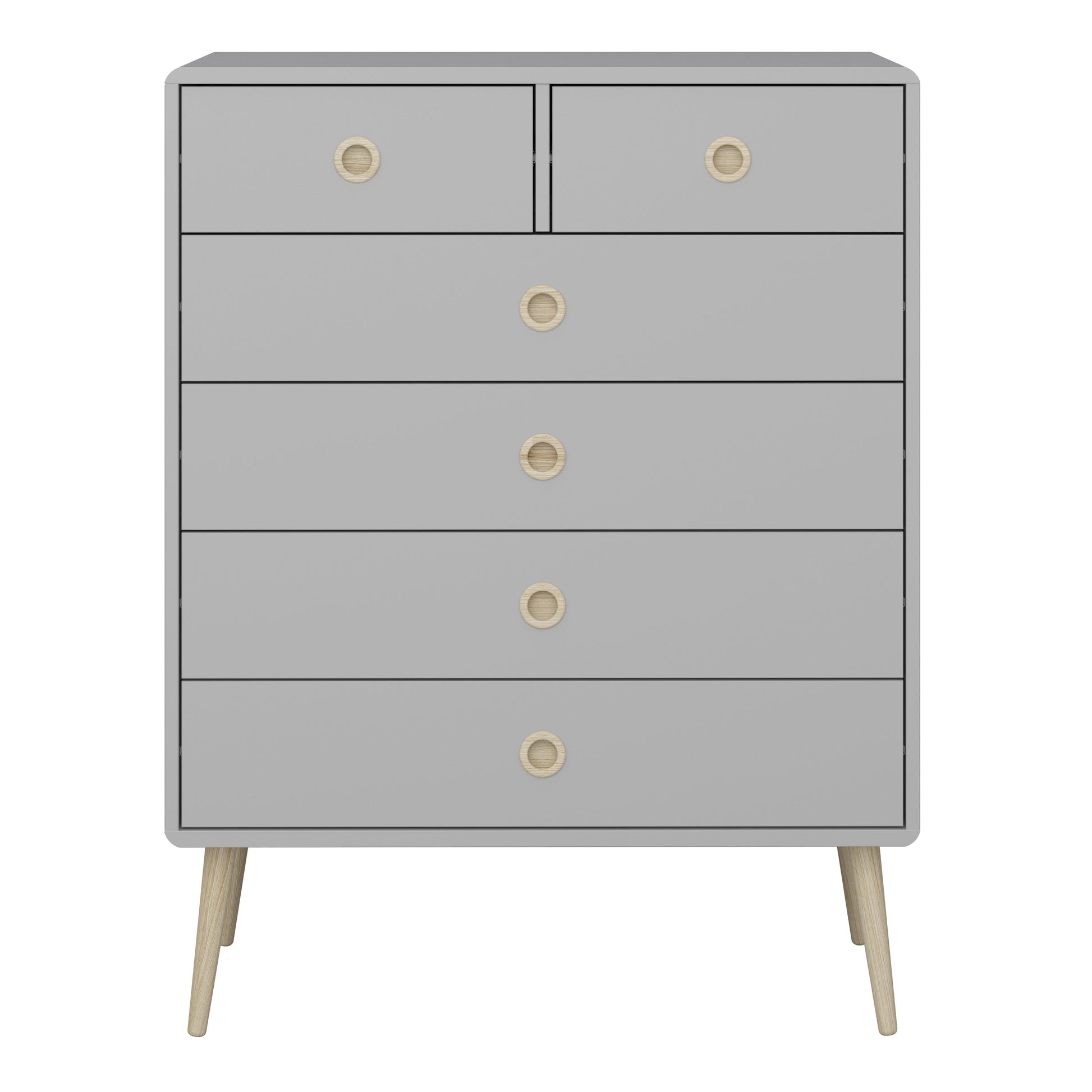 Cote | Furniture Softline Chest of Drawers, 2 + 4 Drawers - Grey Softline, Chest of Drawers 1013600130074