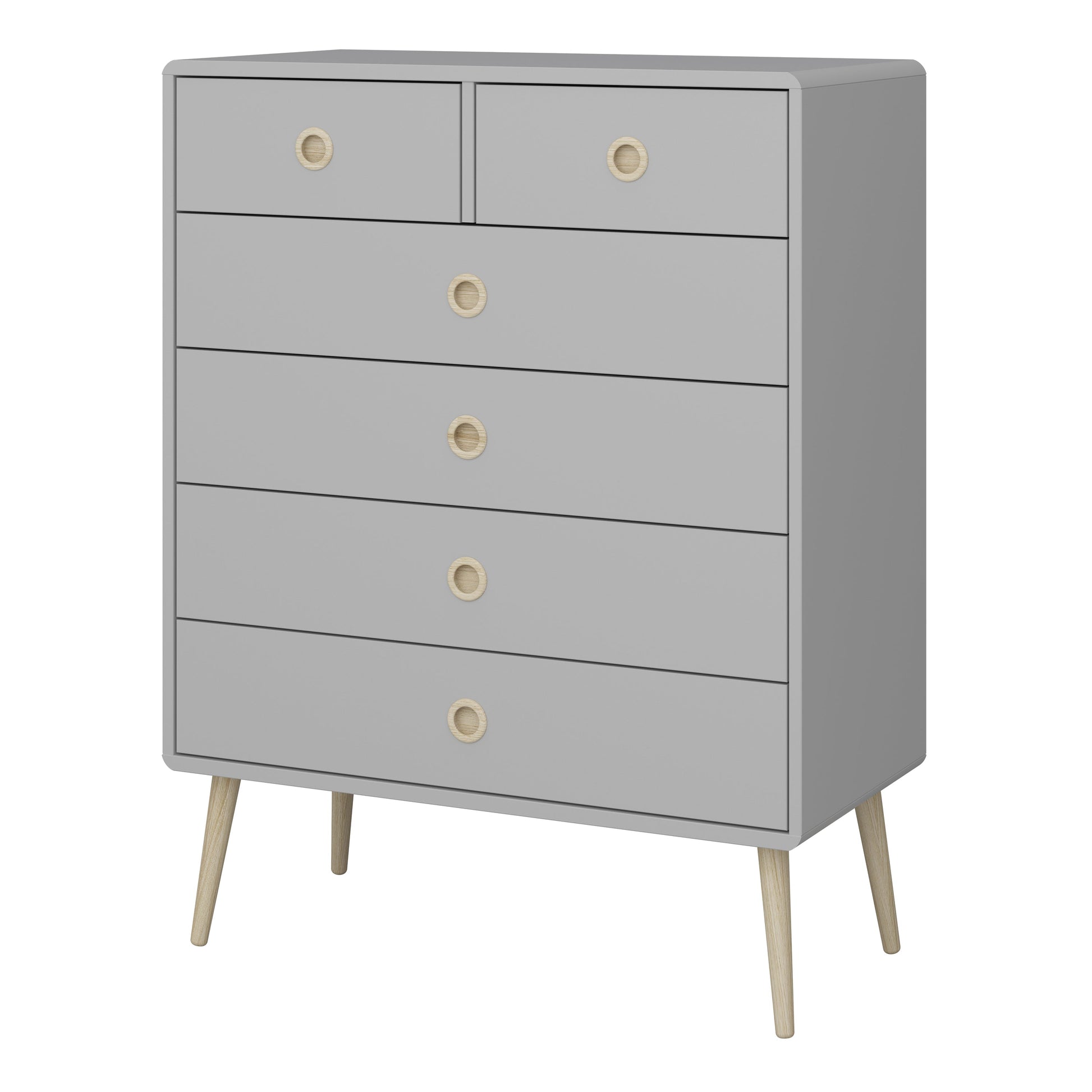 Cote | Furniture Softline Chest of Drawers, 2 + 4 Drawers - Grey Softline, Chest of Drawers 1013600130074