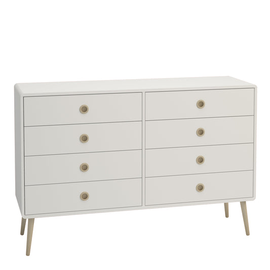 Cote | Furniture Softline Chest of Drawers, Wide 4 + 4 Drawers - Off White  Softline, Chest of Drawers 1013600190050