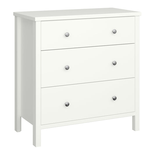 Cote | Furniture Tromso Chest of Drawers, 3 Drawer - Off White Tromso, Chest of Drawers 1013740150050