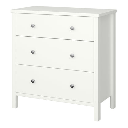 Cote | Furniture Tromso Chest of Drawers, 3 Drawer - Off White Tromso, Chest of Drawers 1013740150050