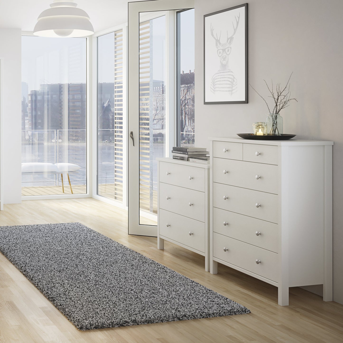 Cote | Furniture Tromso Chest of Drawers, 3 Drawer - Off White Tromso, Chest of Drawers 1013740150050