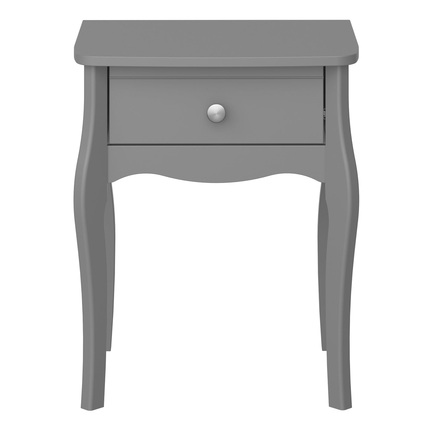 Cote | Furniture Baroque Bedside Table - Grey (Silver Handles) Baroque, Bedside Tables 1013760010072