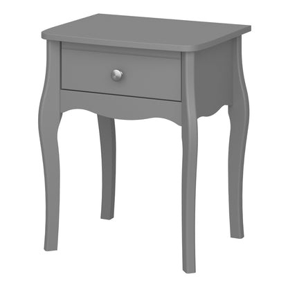 Cote | Furniture Baroque Bedside Table - Grey (Silver Handles) Baroque, Bedside Tables 1013760010072