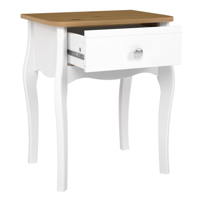 Cote | Furniture Baroque Bedside Table - White & Ice Coffee Baroque, Bedside Tables 1013760010330