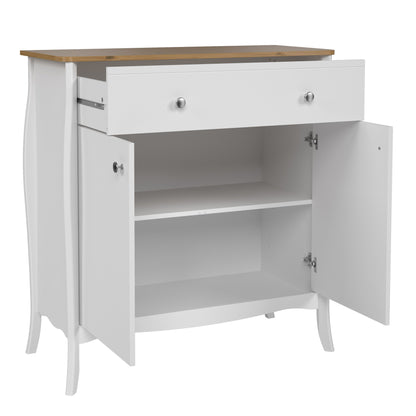 Cote | Furniture Baroque Sideboard 2 Doors, 1 Drawer - White & Iced Coffee Lacquer Baroque, Sideboards 1013760270330