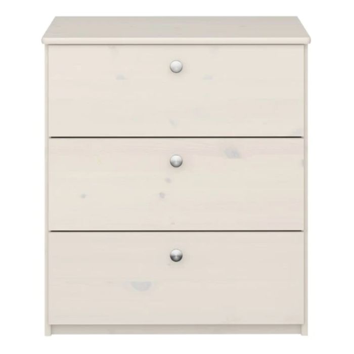 Cote | Furniture Memphis Chest of Drawers, 3 Drawer - Whitewash Memphis, Chest of Drawers 1013980130113