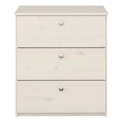 Cote | Furniture Memphis Chest of Drawers, 3 Drawer - Whitewash Memphis, Chest of Drawers 1013980130113