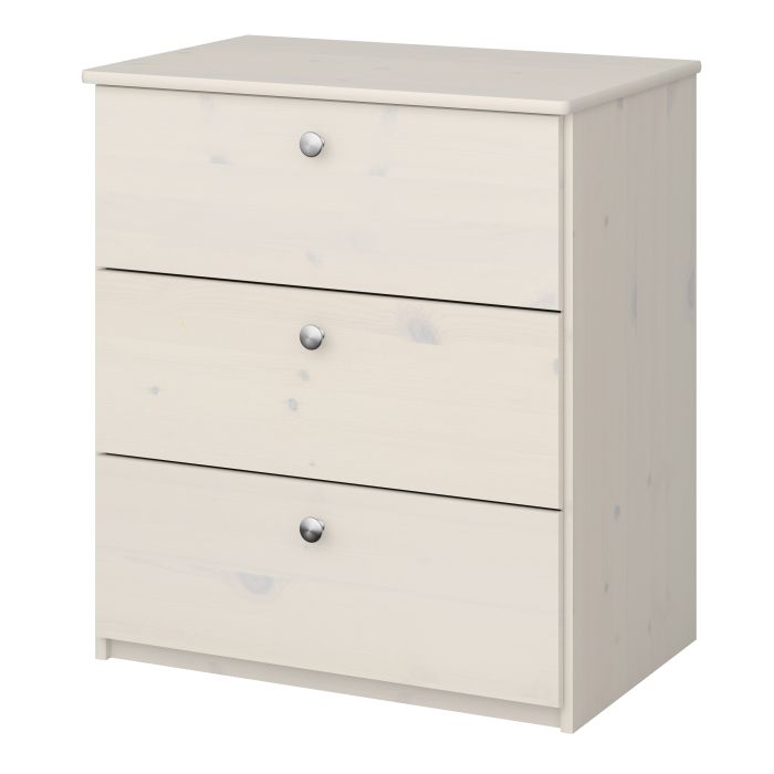 Cote | Furniture Memphis Chest of Drawers, 3 Drawer - Whitewash Memphis, Chest of Drawers 1013980130113