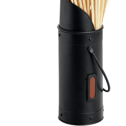 Matchstick Holder with 60 Matches - Black 11217 Hill Interiors Fireplace Accessories Cote Furniture