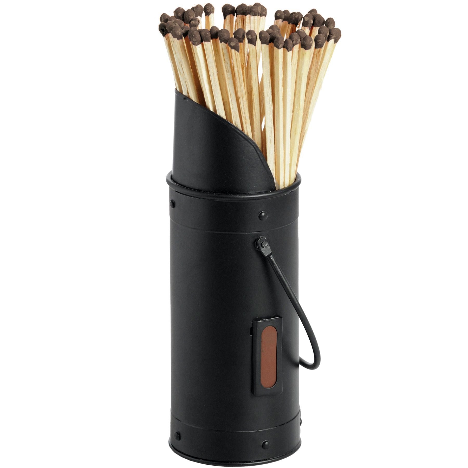 Matchstick Holder with 60 Matches - Black 11217 Hill Interiors Fireplace Accessories Cote Furniture