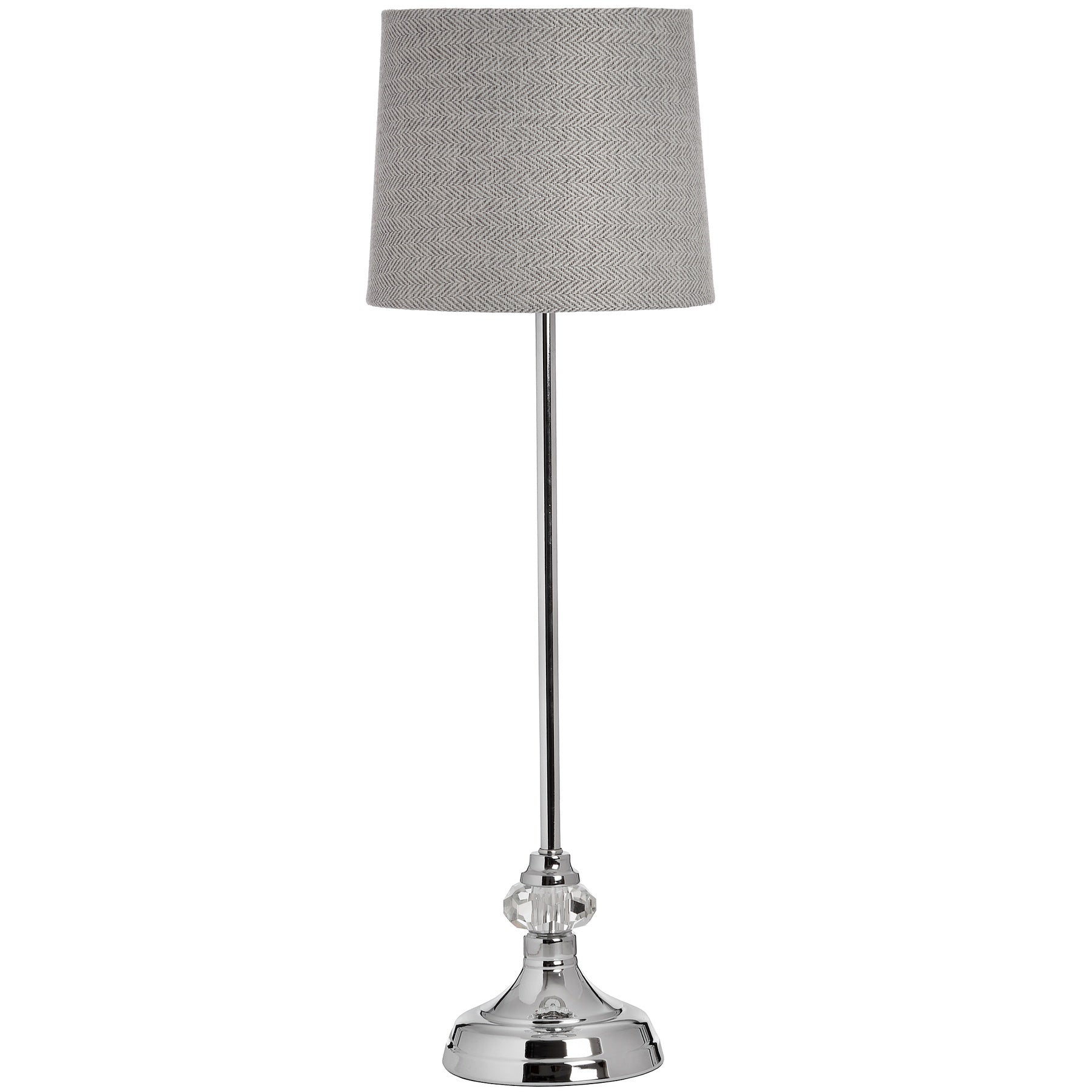 Genoa Chrome Table Lamp - Grey, Silver 17595 Hill Interiors Table Lamps Cote Furniture