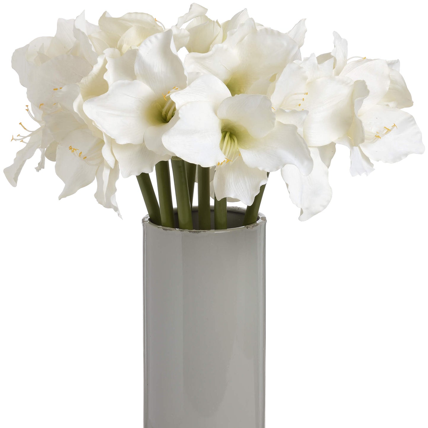 Amaryllis Flower - Classic White  17624 Hill Interiors Faux Flowers Cote Furniture