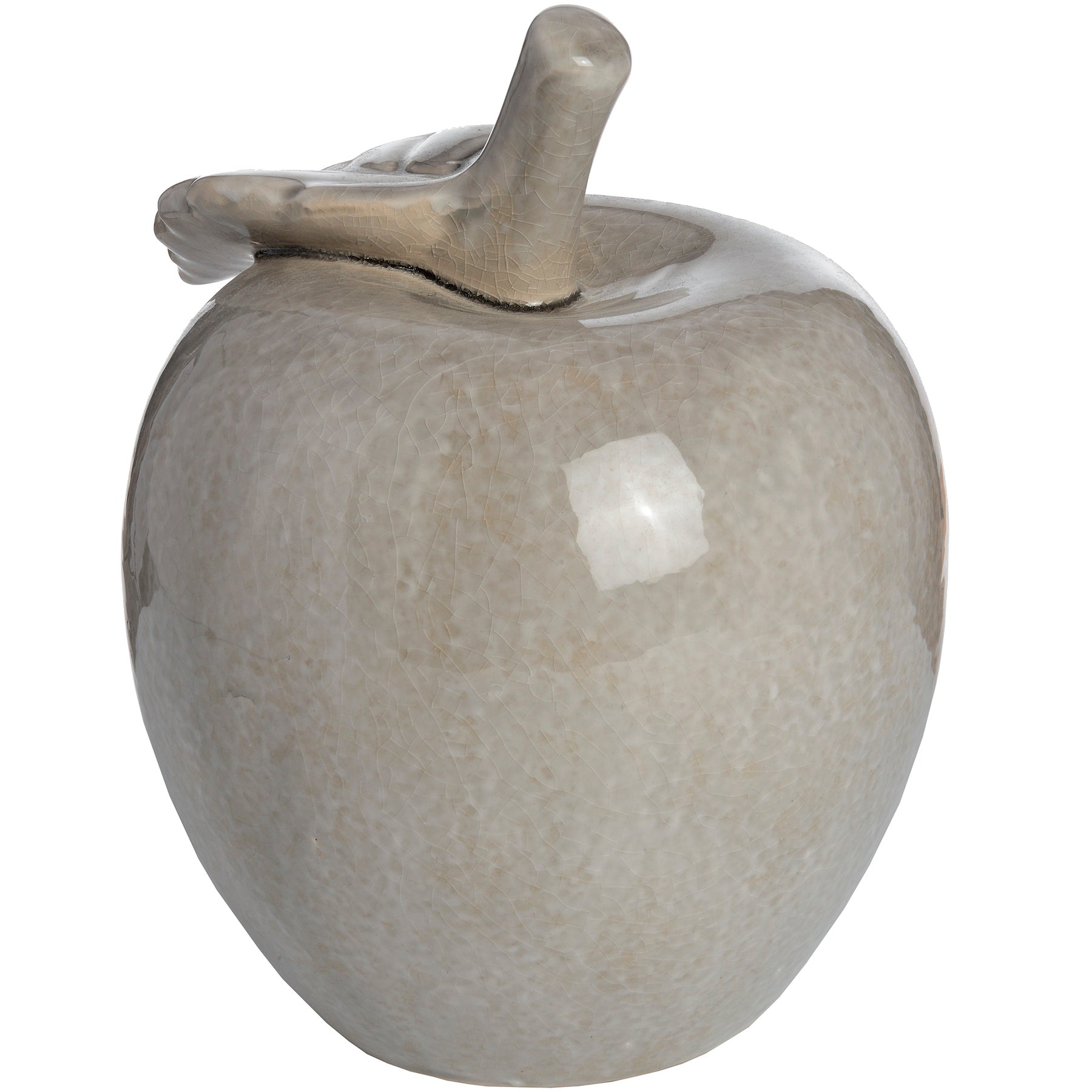 Ceramic Apple (Large) - Antique Grey 18277 Hill Interiors Ornaments Cote Furniture