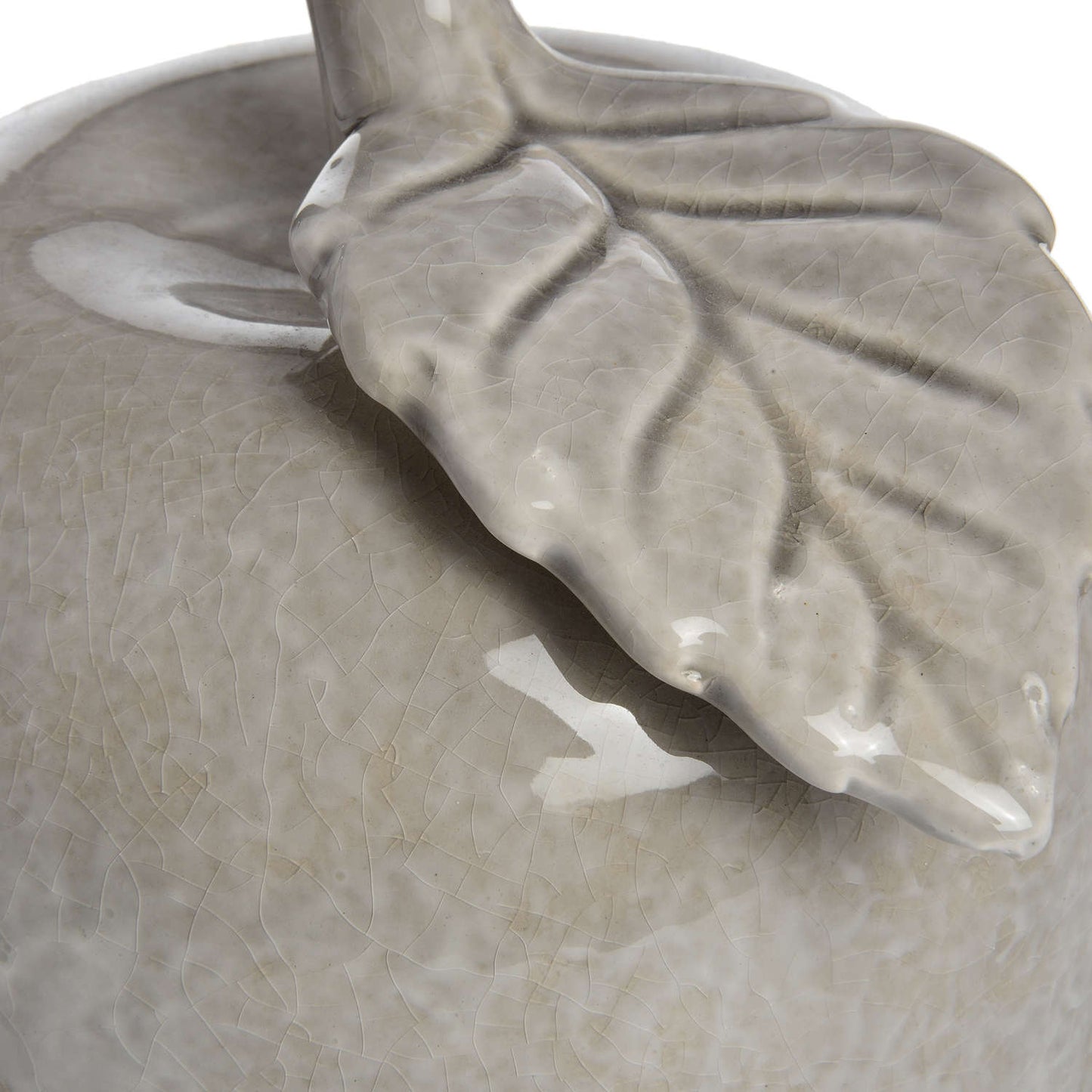 Ceramic Apple (Large) - Antique Grey 18277 Hill Interiors Ornaments Cote Furniture