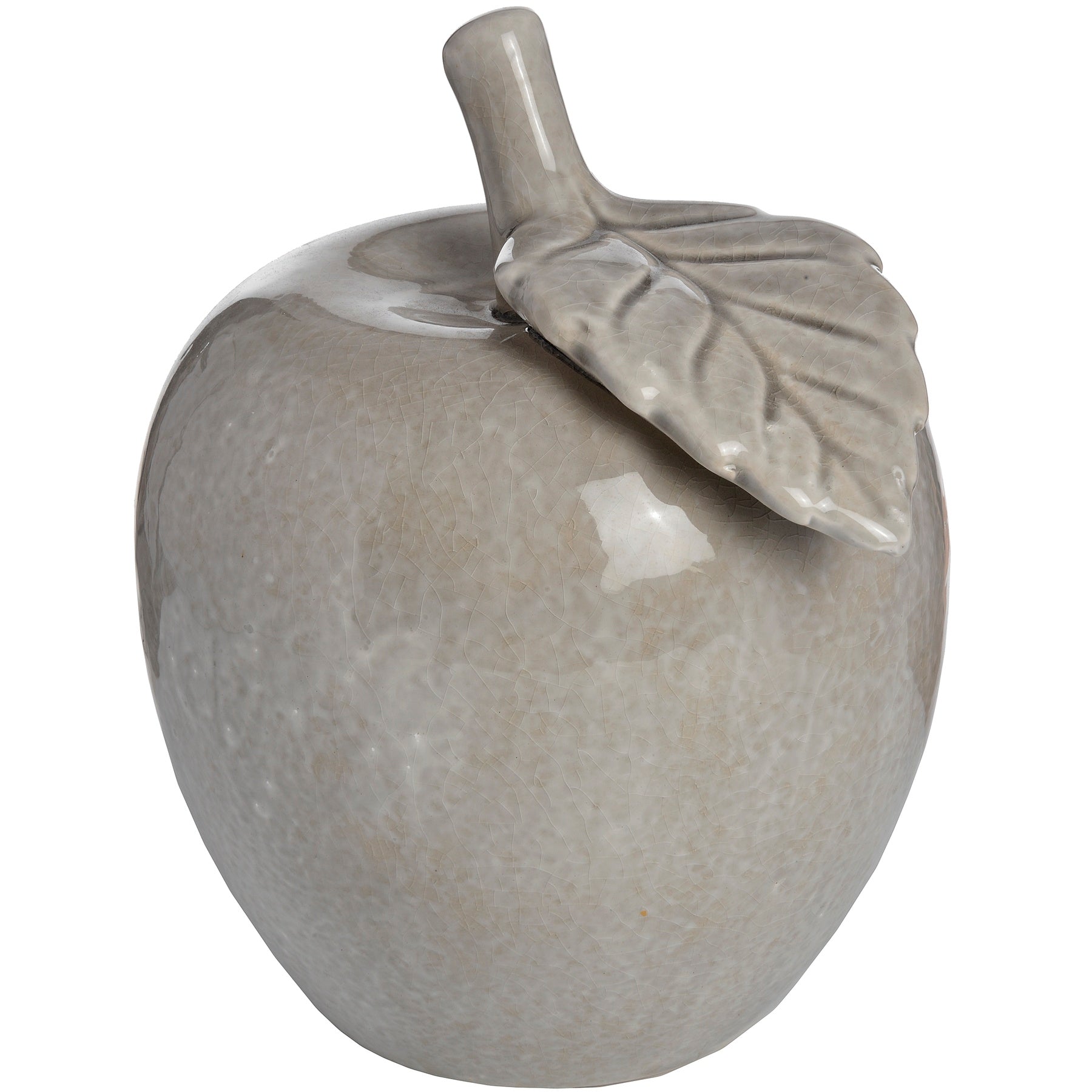 Ceramic Apple (Large) - Antique Grey 18277 Hill Interiors Ornaments Cote Furniture