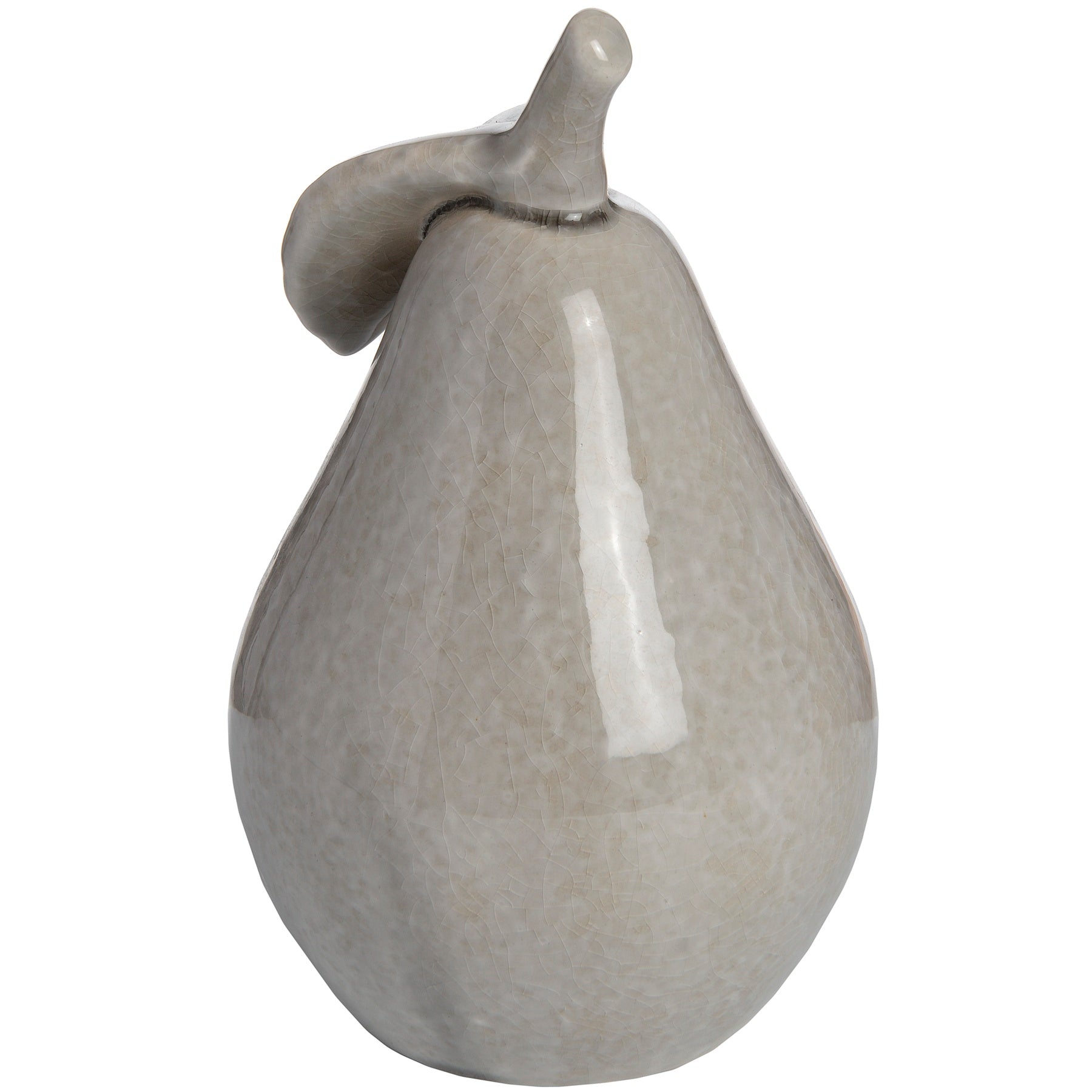 Ceramic Pear (Small) - Antique Grey  18278 Hill Interiors Ornaments Cote Furniture