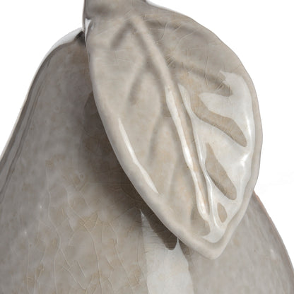 Ceramic Pear (Small) - Antique Grey  18278 Hill Interiors Ornaments Cote Furniture