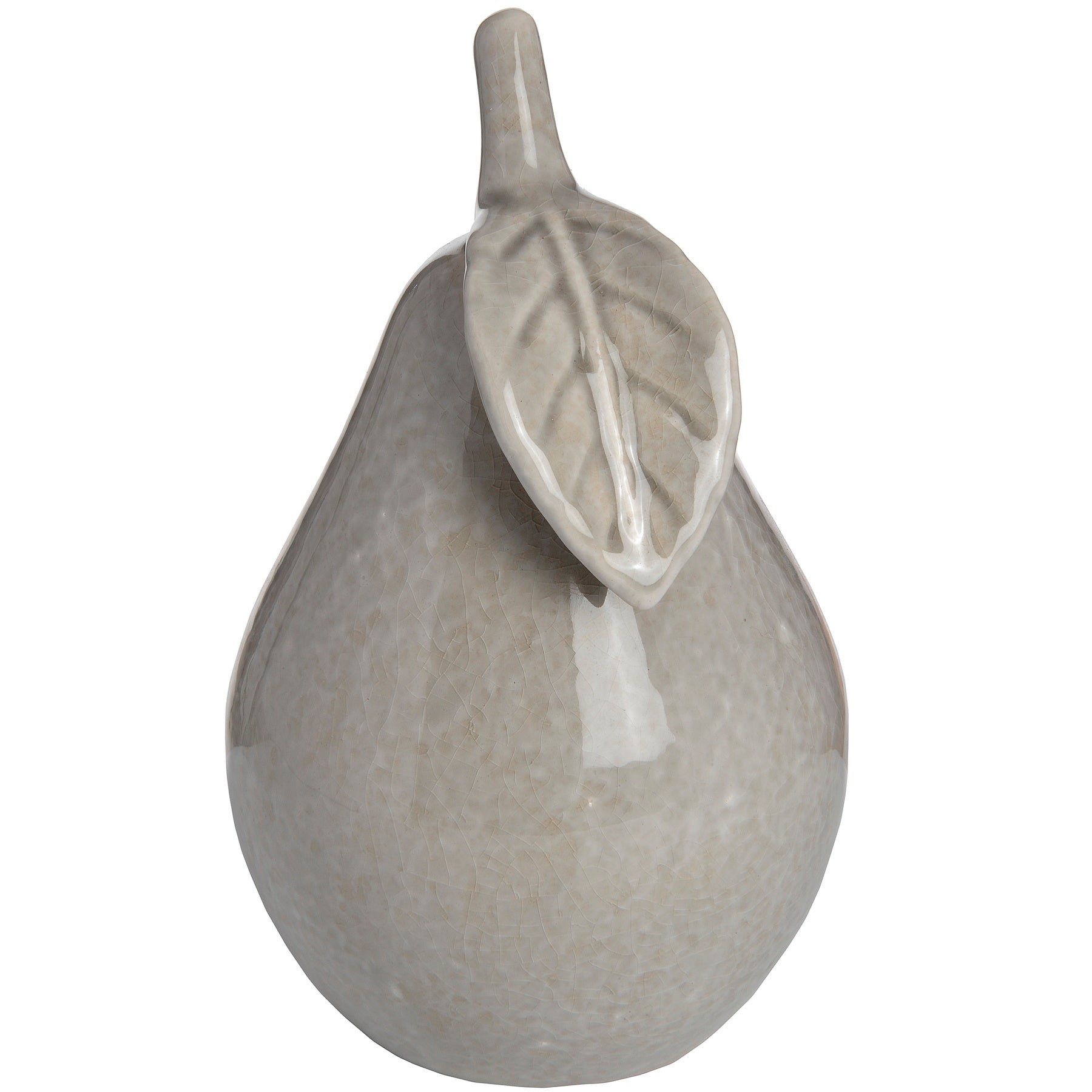 Ceramic Pear (Small) - Antique Grey  18278 Hill Interiors Ornaments Cote Furniture