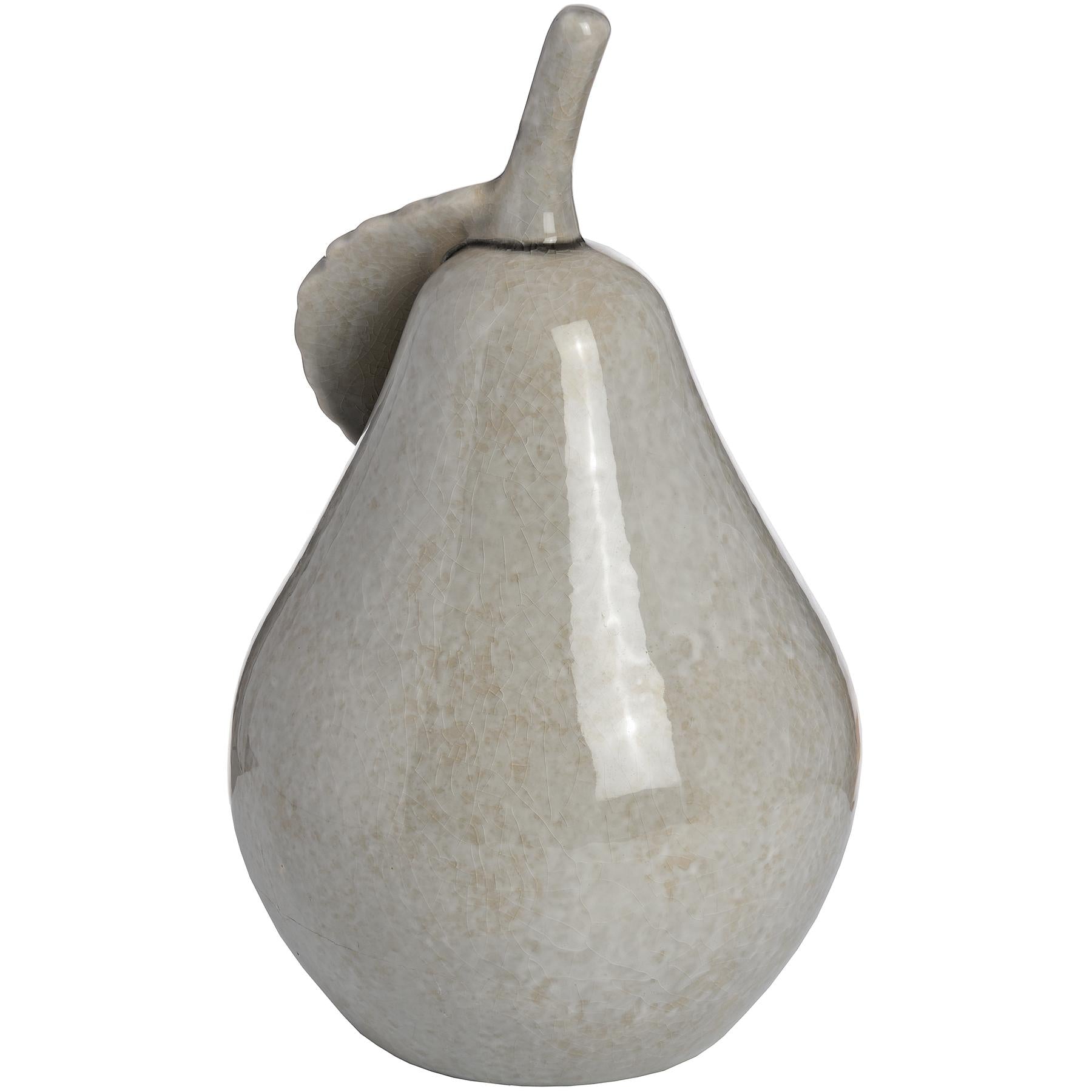 Ceramic Pear (Large) - Antique Grey 18279 Hill Interiors Ornaments Cote Furniture