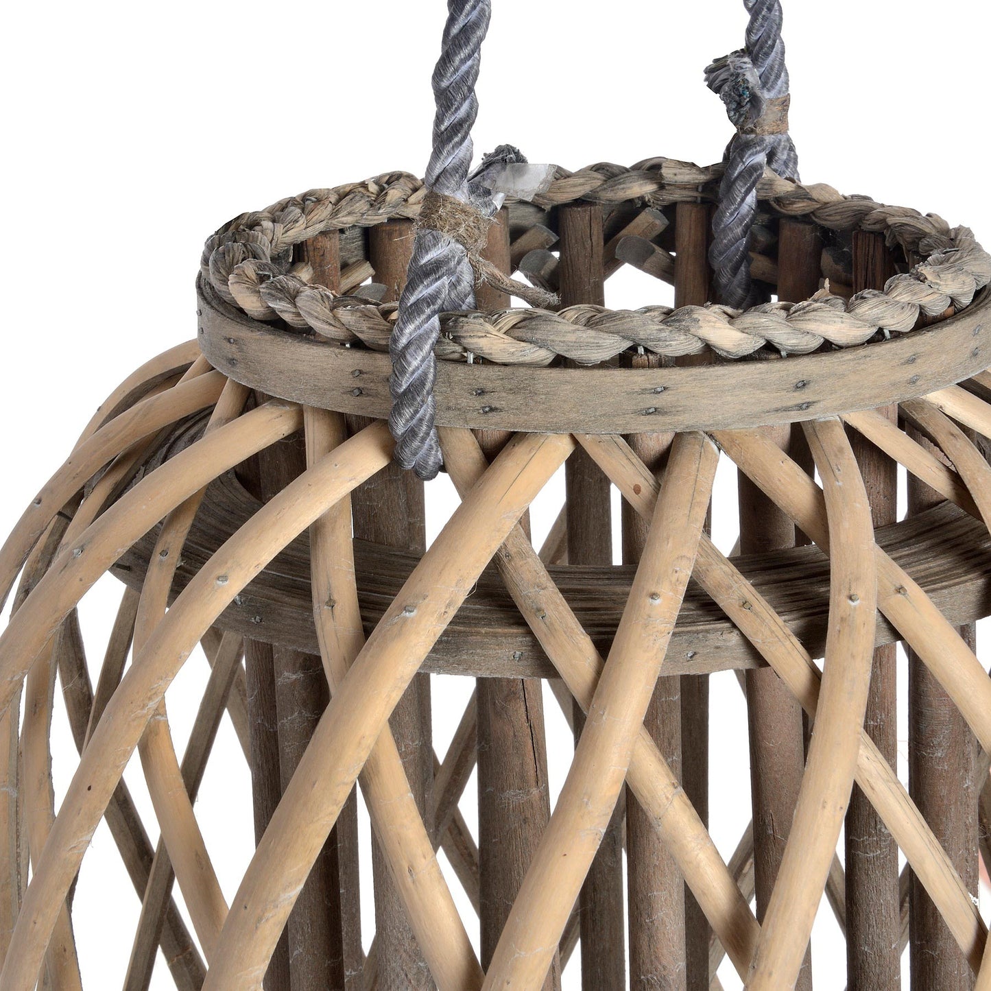 Standing Wicker Lantern - Large  18731 Hill Interiors Lanterns Cote Furniture