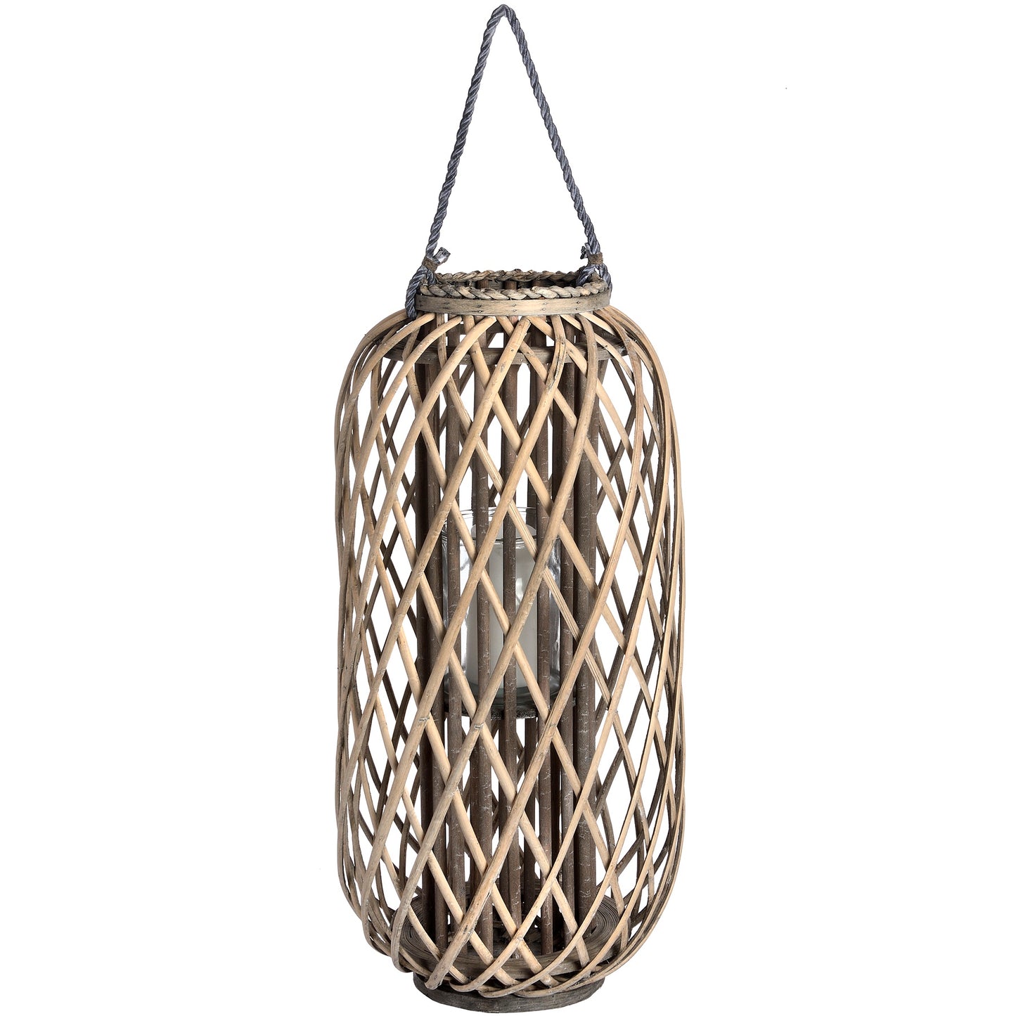 Standing Wicker Lantern - Large  18731 Hill Interiors Lanterns Cote Furniture