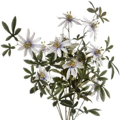 Passion Flower Spray - White 18936 Hill Interiors Faux Flowers Cote Furniture