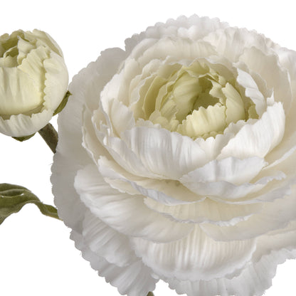 Ranunculus Spray - White  18941 Hill Interiors Faux Flowers Cote Furniture