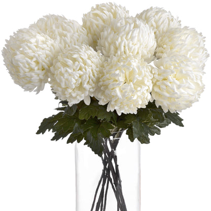 Large Chrysanthemum - White 18964 Hill Interiors Faux Flowers Cote Furniture