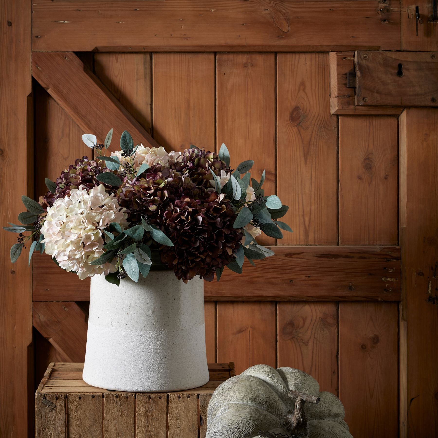 Coffee Hydrangea - Autumnal Tones 19035 Hill Interiors Faux Flowers Cote Furniture