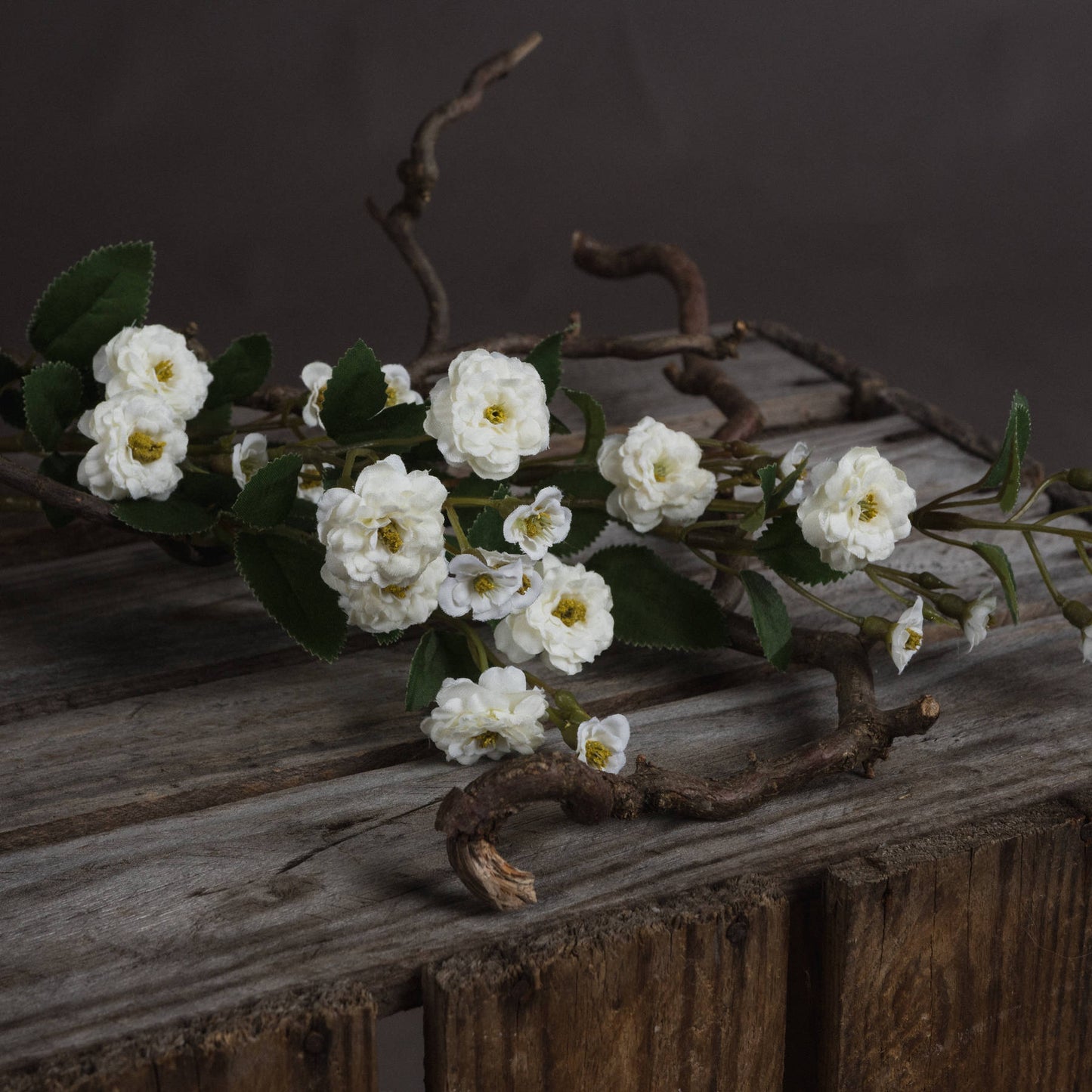 Wild Meadow Rose - White 19046 Hill Interiors Faux Flowers Cote Furniture