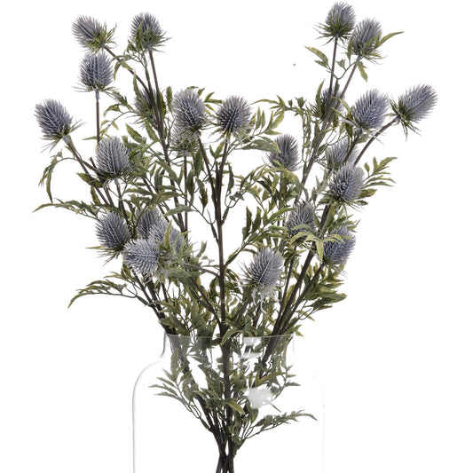 Eryngium Blue Thistle - Foliage 19056 Hill Interiors Faux Flowers Cote Furniture