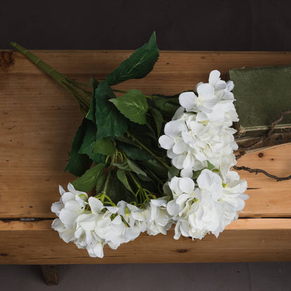 Hydrangea Bouquet - White 19064 Hill Interiors Faux Flowers Cote Furniture