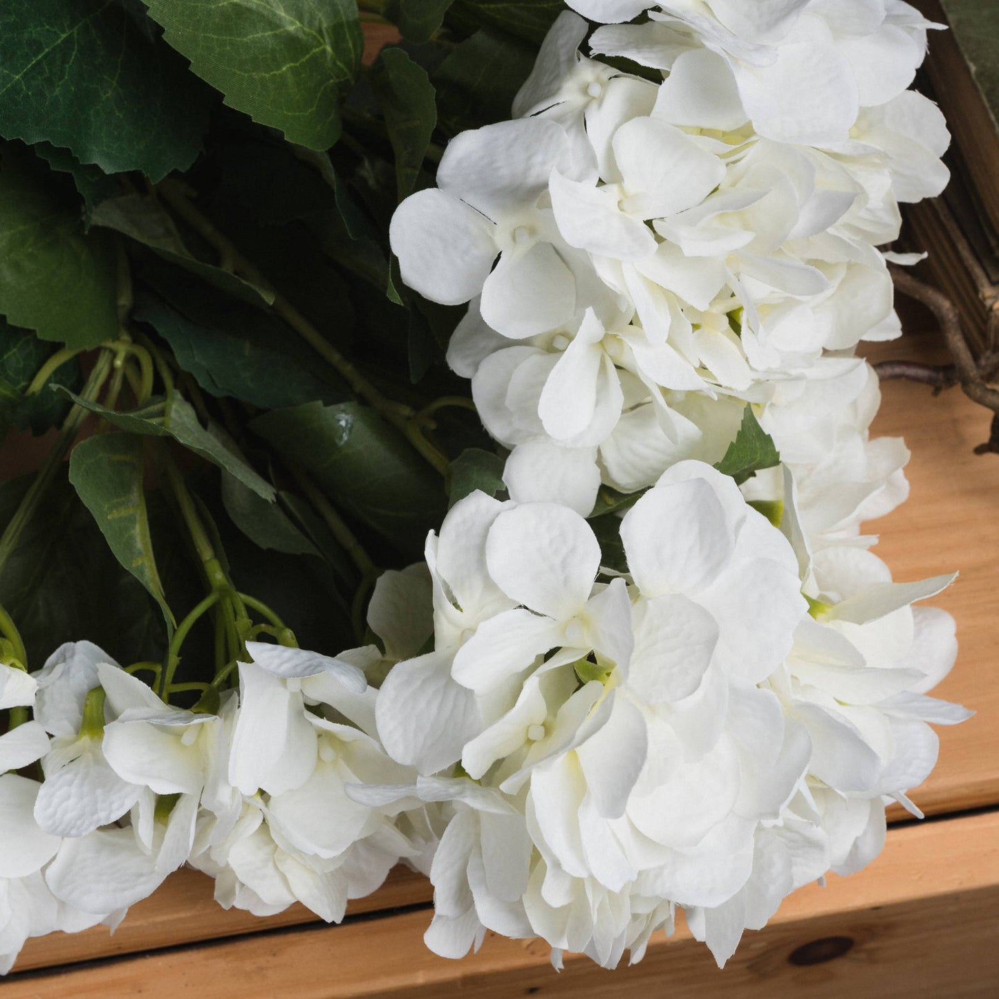 Hydrangea Bouquet - White 19064 Hill Interiors Faux Flowers Cote Furniture