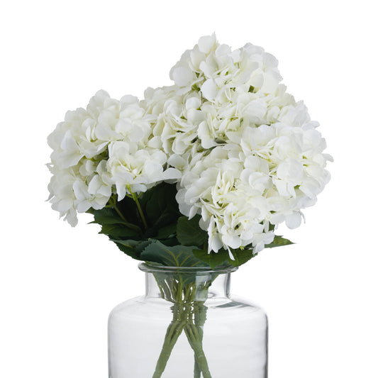 Hydrangea Bouquet - White 19064 Hill Interiors Faux Flowers Cote Furniture