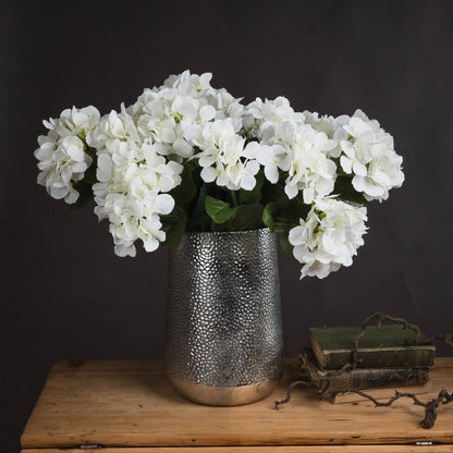 Hydrangea Bouquet - White 19064 Hill Interiors Faux Flowers Cote Furniture