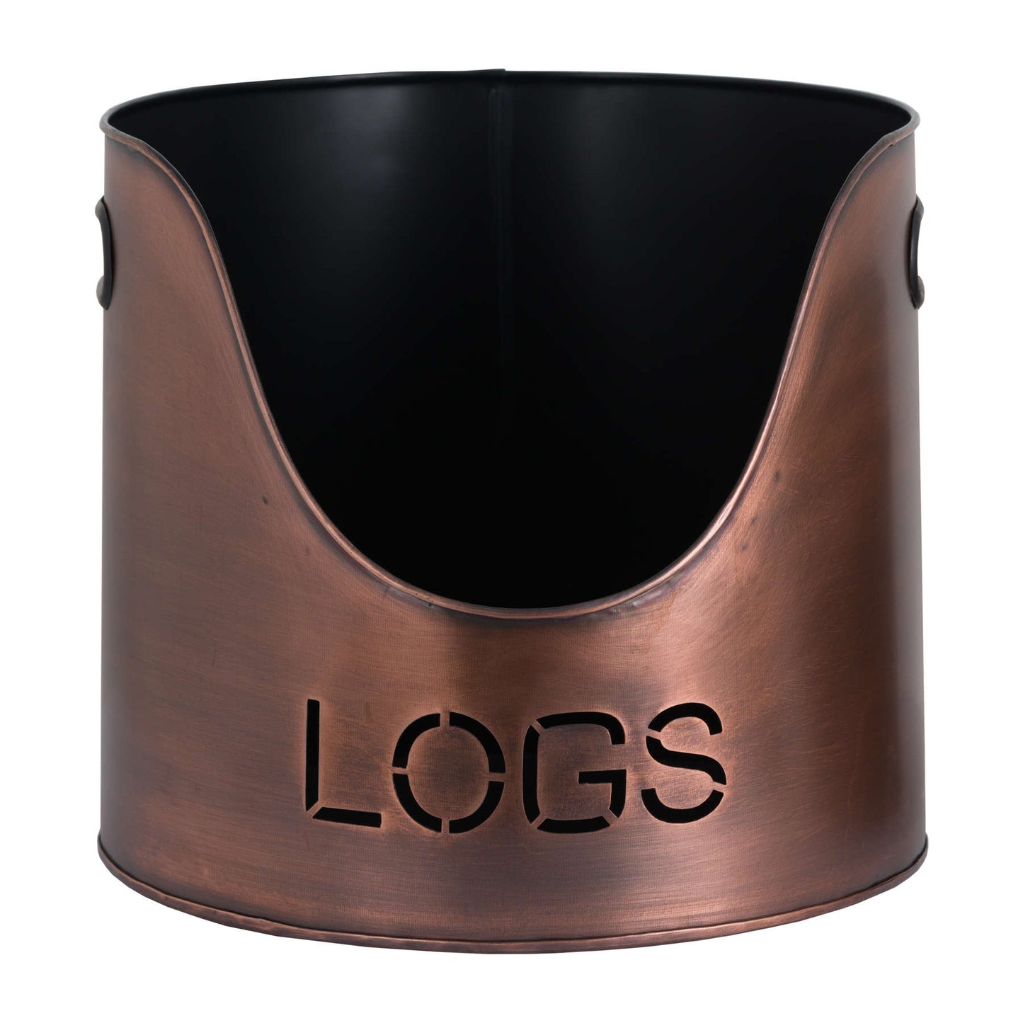 Logs And Kindling Buckets & Matchstick Holder - Copper Finish  19141 Hill Interiors Fireplace Accessories Cote Furniture