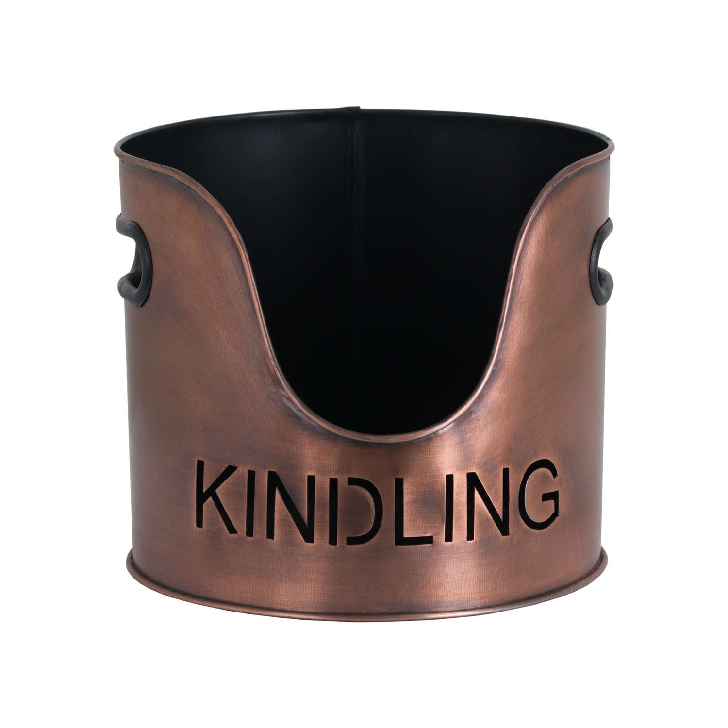 Logs And Kindling Buckets & Matchstick Holder - Copper Finish  19141 Hill Interiors Fireplace Accessories Cote Furniture