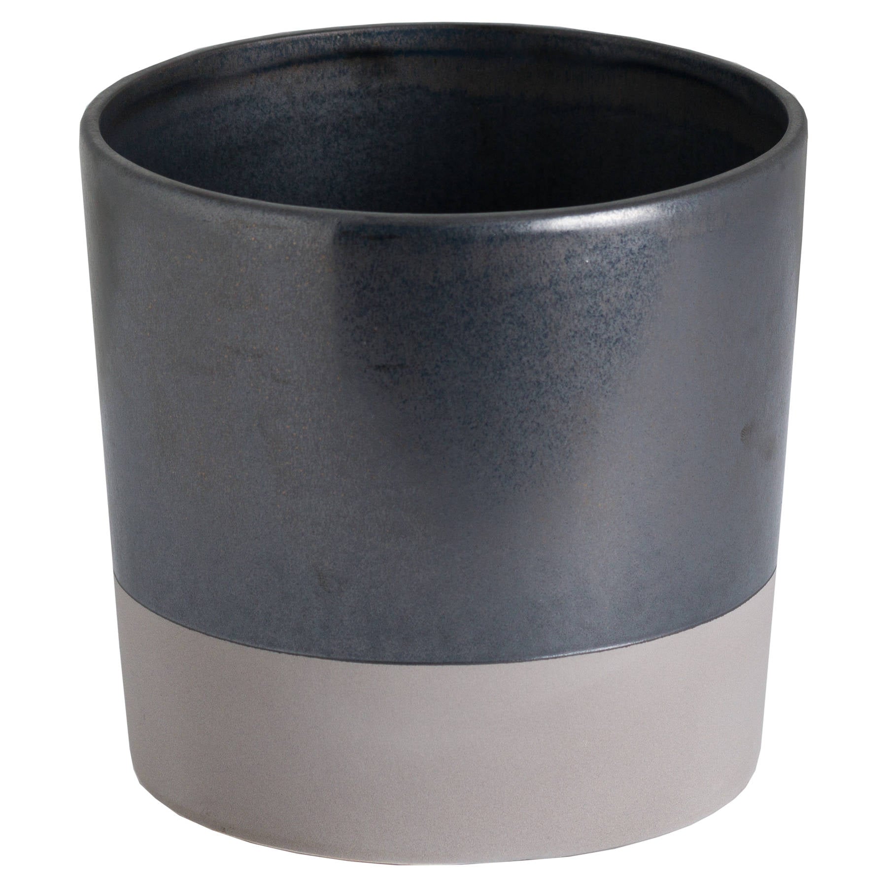 Metallic Ceramic Planter (Large) - Grey 19942 Hill Interiors Plant Pots Cote Furniture