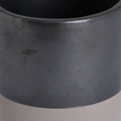 Metallic Ceramic Planter -  Grey  19943 Hill Interiors Plant Pots Cote Furniture