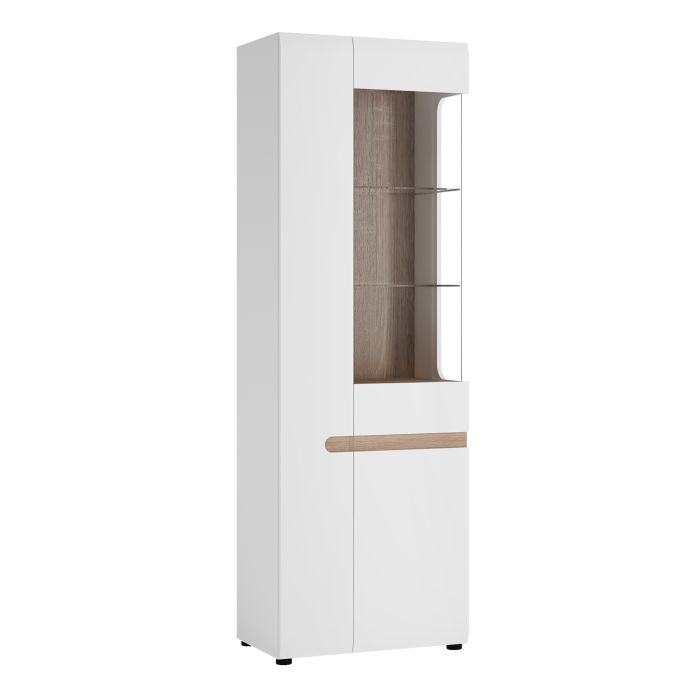 Cote | Furniture Chelsea Display Cabinet, Tall Glazed (LHD) - White & Oak Trim Chelsea, Display Cabinets 4020244P