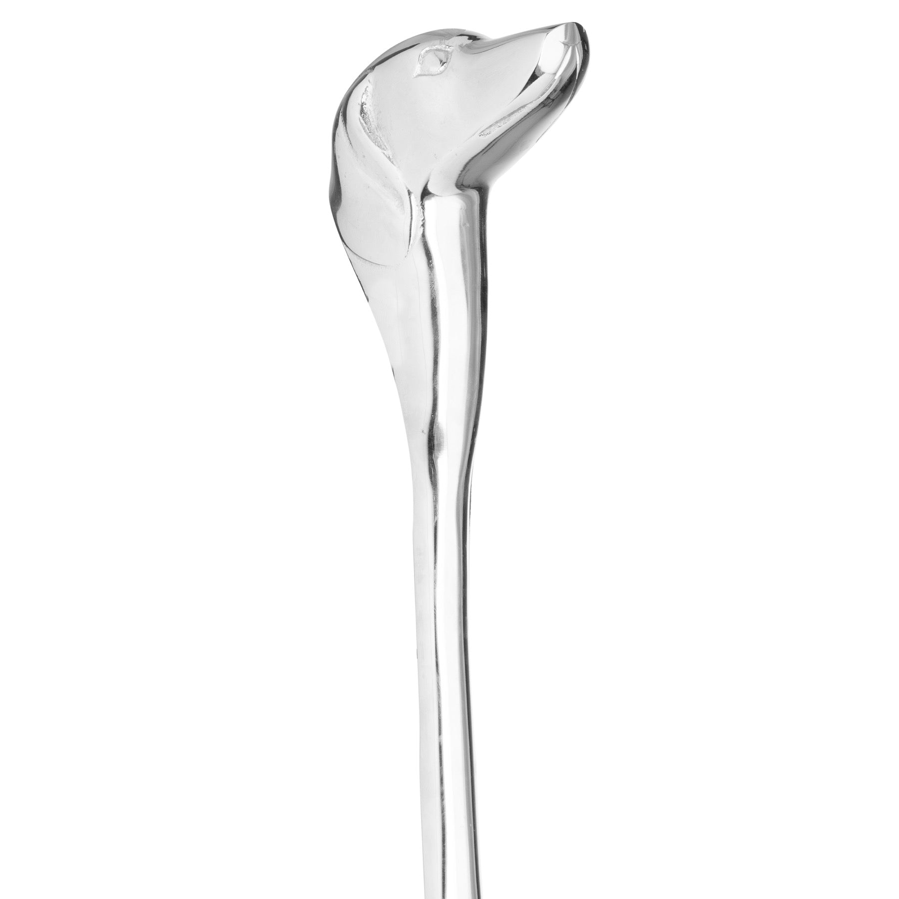 Nickel Dog Head Detail Shoe Horn - Silver  20082 Hill Interiors Shoe Horns Cote Furniture