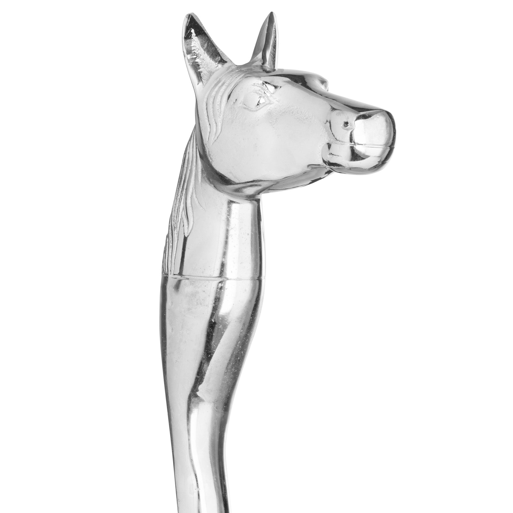 Nickel Horse Head Detail Shoe Horn - Silver  20083 Hill Interiors Shoe Horns Cote Furniture