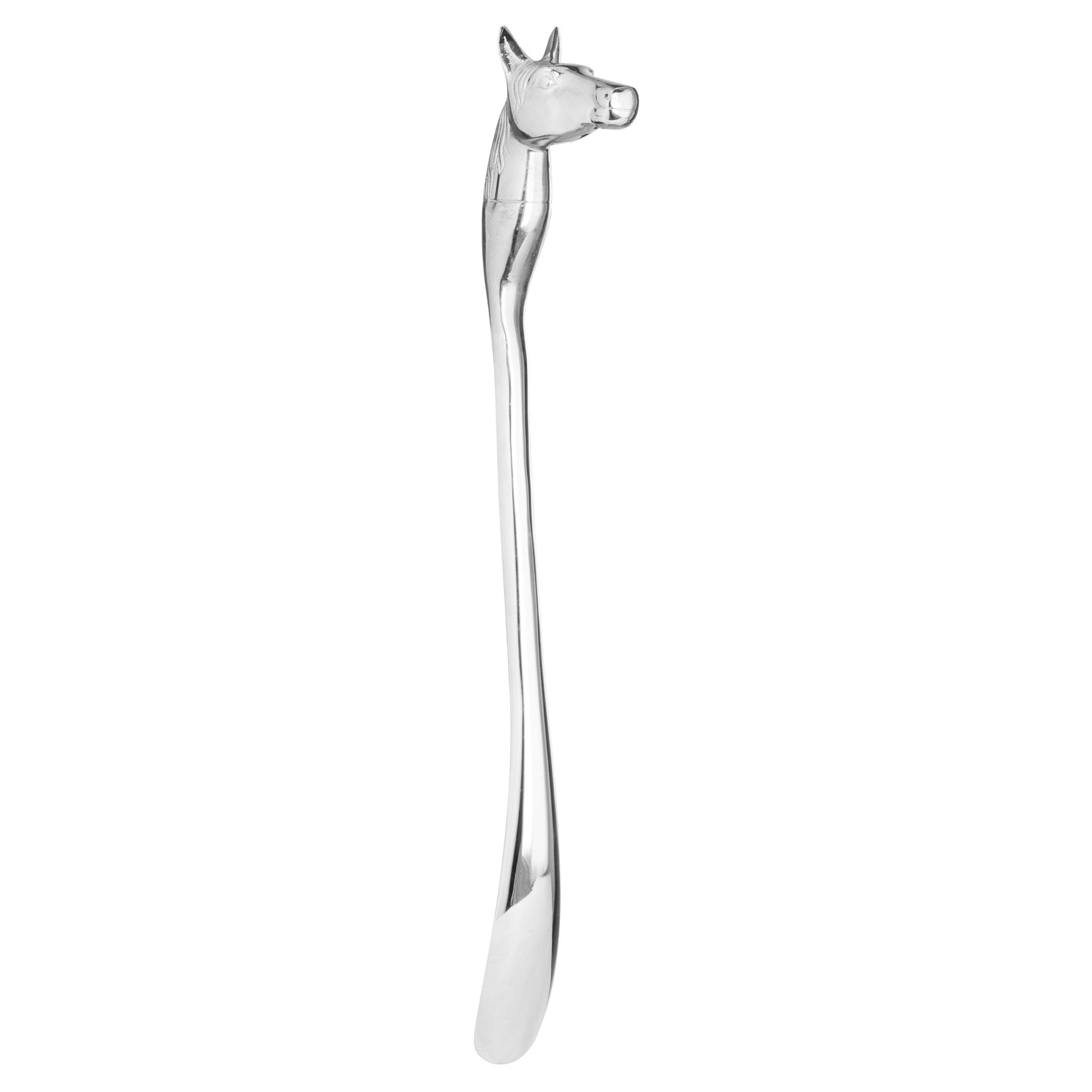 Nickel Horse Head Detail Shoe Horn - Silver  20083 Hill Interiors Shoe Horns Cote Furniture