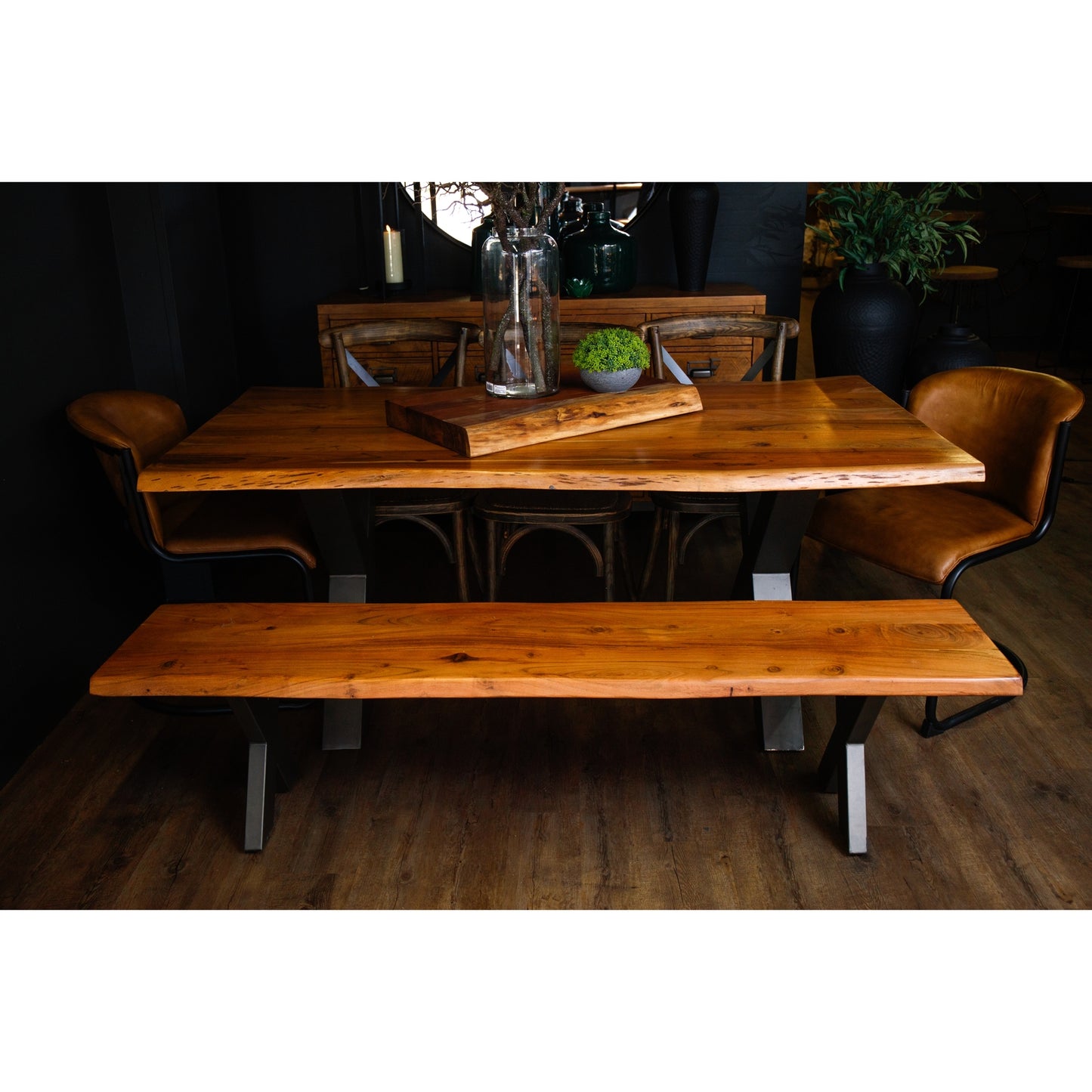 Live Edge Dining Table - Large 20401 Hill Interiors Dining Tables, Modern Cote Furniture