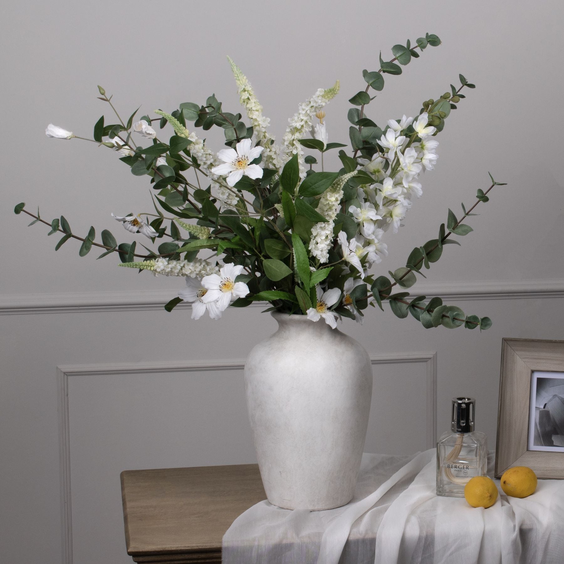 Cineraria Eucalyptus Spray - Large  21234 Hill Interiors Faux Flowers Cote Furniture