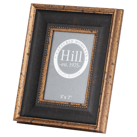 Photo Frame 5X7 - Black & Antique Gold Beaded  21563 Hill Interiors Picture Frames Cote Furniture