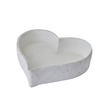 Ceramic Heart Dishes, Large (Set of 3) - Matt White 22251 Hill Interiors Ornaments Cote Furniture